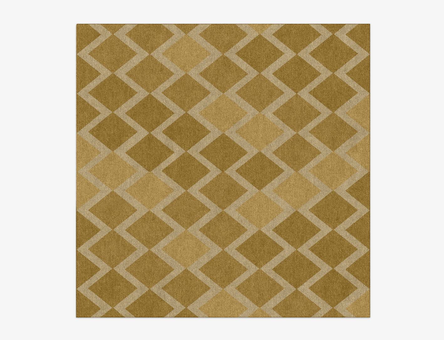 Coffee Patch Modern Geometrics Square Hand Knotted Tibetan Wool Custom Rug by Rug Artisan