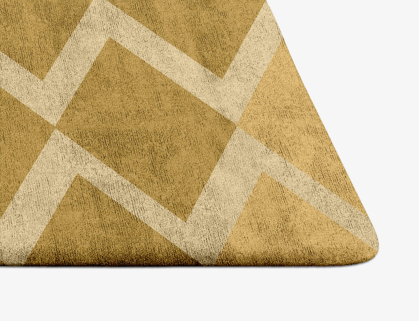Coffee Patch Modern Geometrics Arch Hand Tufted Bamboo Silk Custom Rug by Rug Artisan