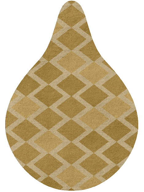 Coffee Patch Modern Geometrics Drop Hand Tufted Pure Wool Custom Rug by Rug Artisan