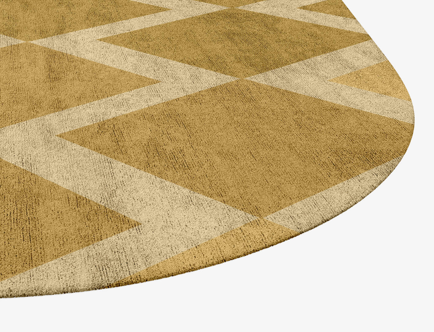 Coffee Patch Modern Geometrics Eight Hand Tufted Bamboo Silk Custom Rug by Rug Artisan
