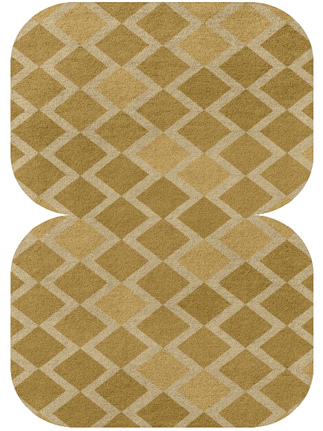 Coffee Patch Modern Geometrics Eight Hand Tufted Pure Wool Custom Rug by Rug Artisan