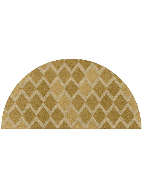 Coffee Patch Modern Geometrics Halfmoon Hand Tufted Pure Wool Custom Rug by Rug Artisan