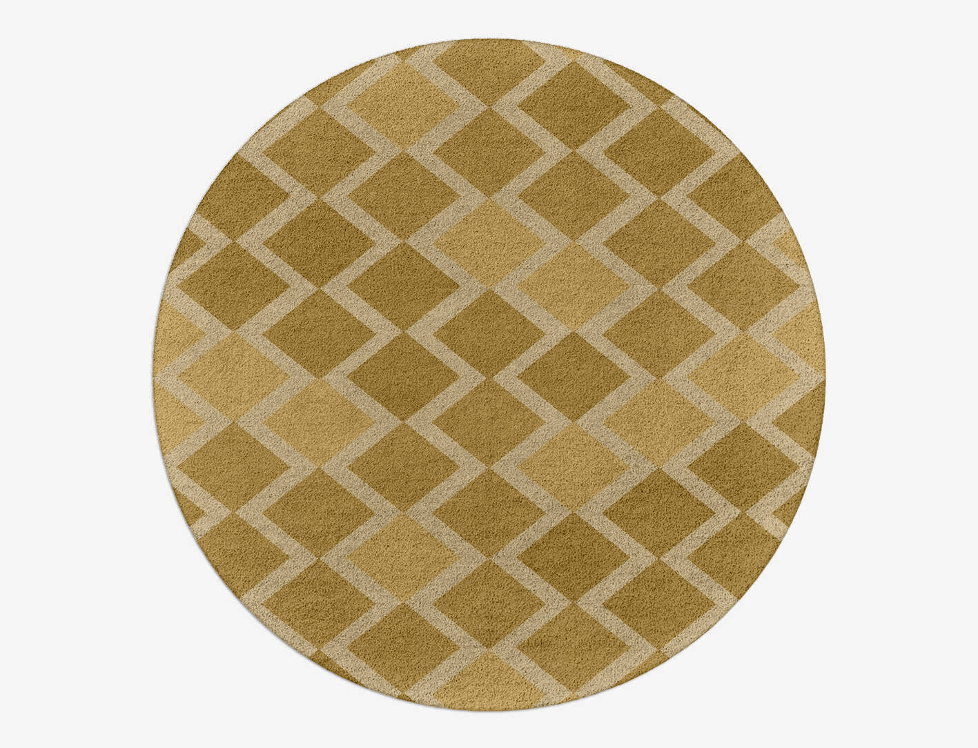 Coffee Patch Modern Geometrics Round Hand Tufted Pure Wool Custom Rug by Rug Artisan