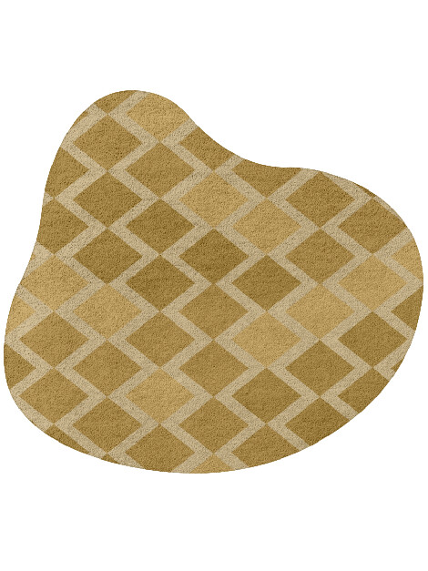 Coffee Patch Modern Geometrics Splash Hand Tufted Pure Wool Custom Rug by Rug Artisan