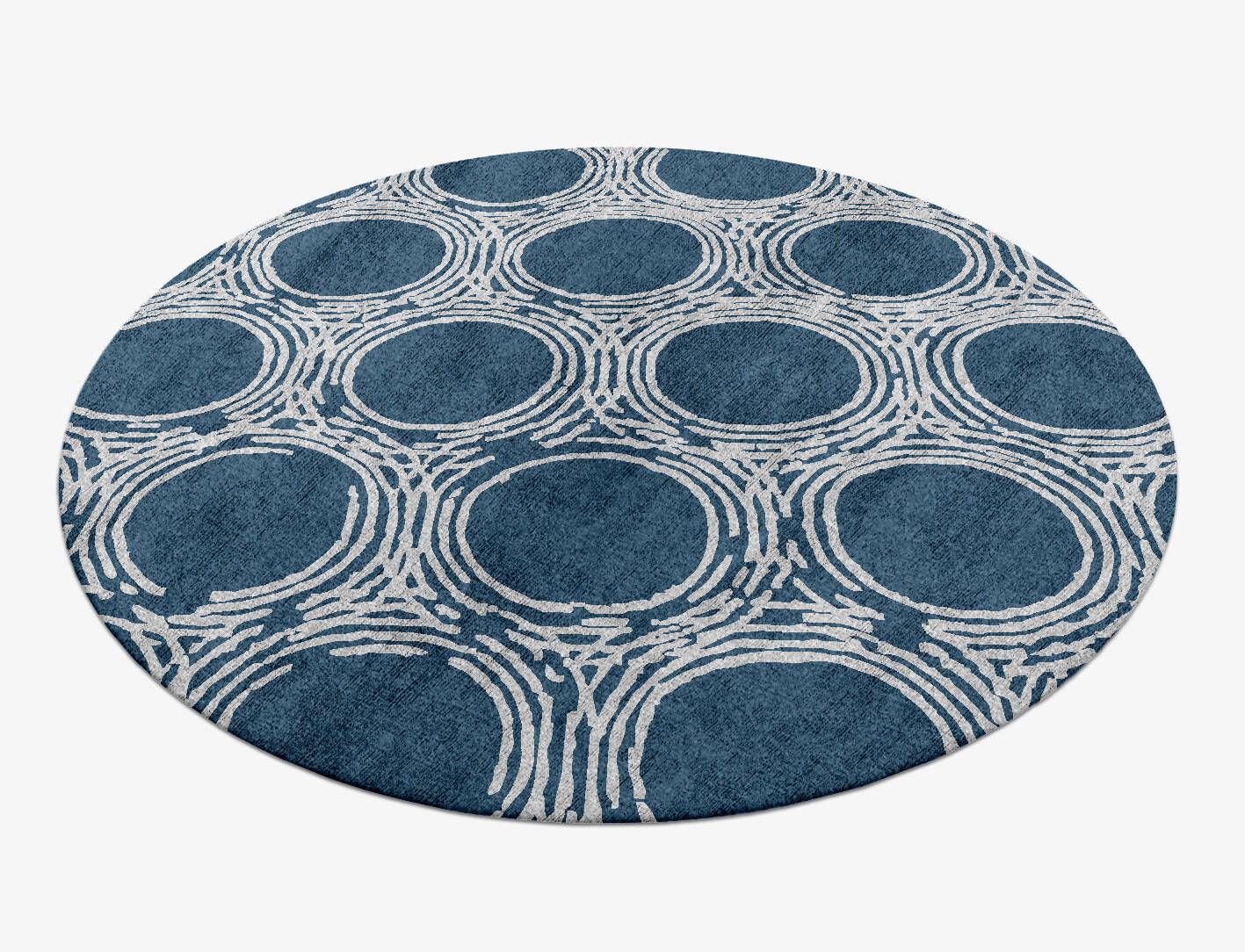 Coil Batik Round Hand Knotted Bamboo Silk Custom Rug by Rug Artisan