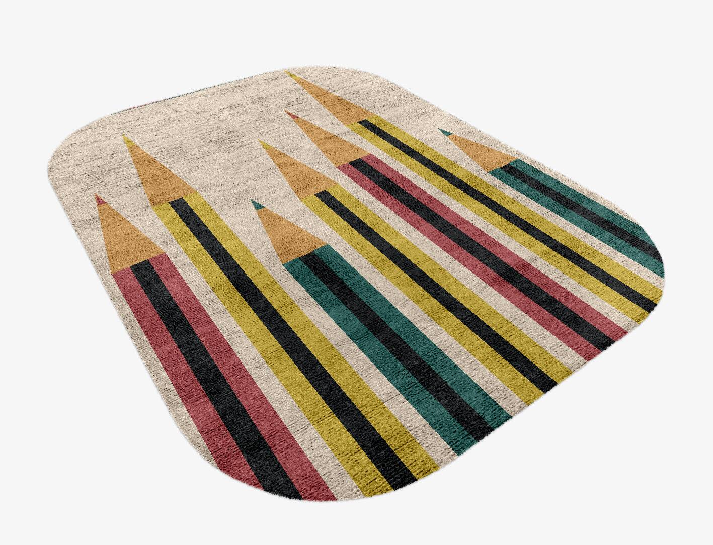 Colead Kids Oblong Hand Knotted Bamboo Silk Custom Rug by Rug Artisan