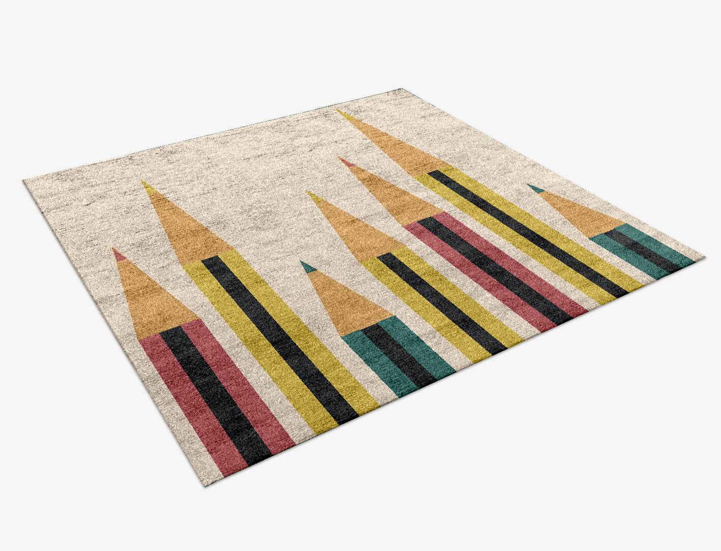 Colead Kids Square Hand Knotted Bamboo Silk Custom Rug by Rug Artisan