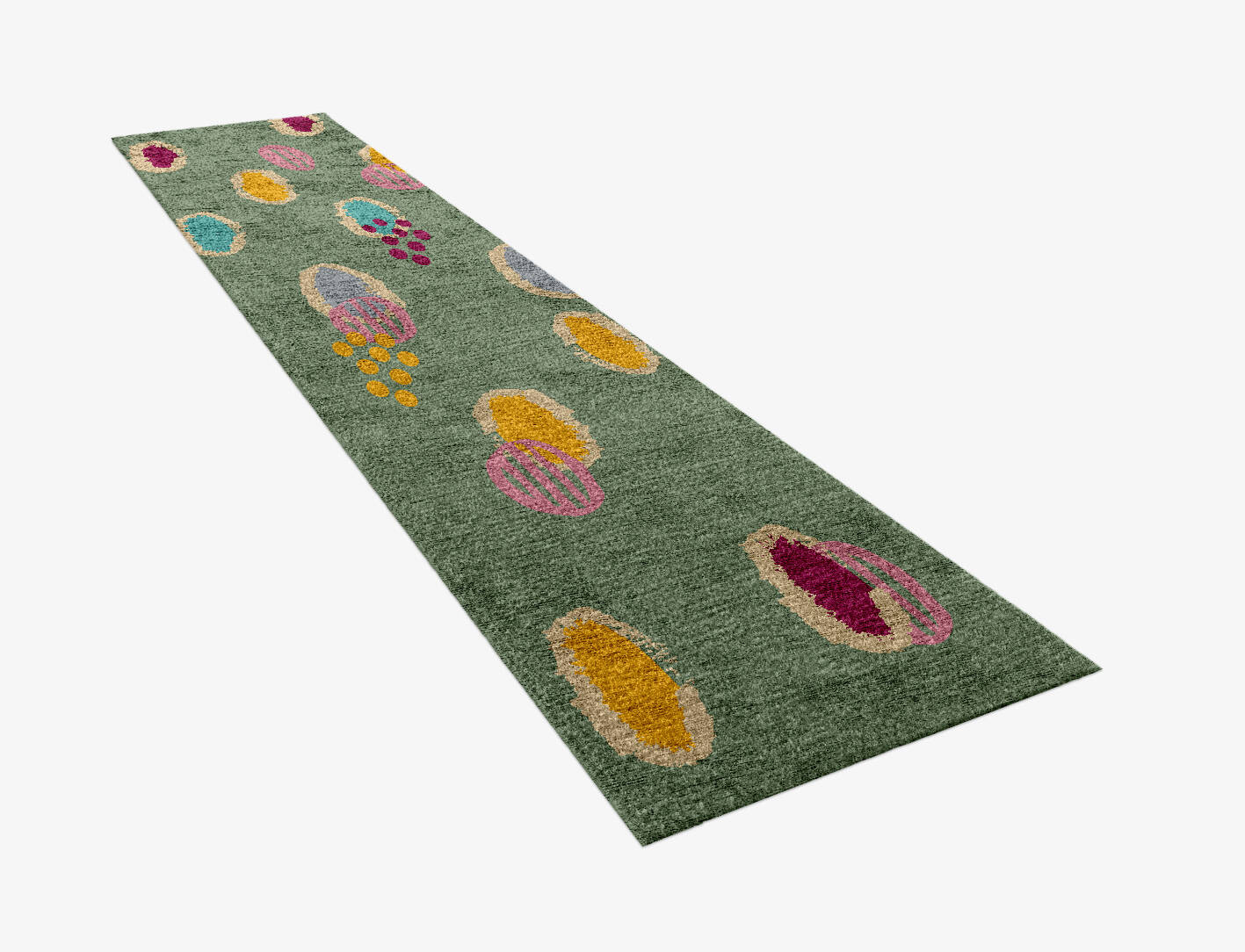 Color Prints Kids Runner Hand Knotted Bamboo Silk Custom Rug by Rug Artisan