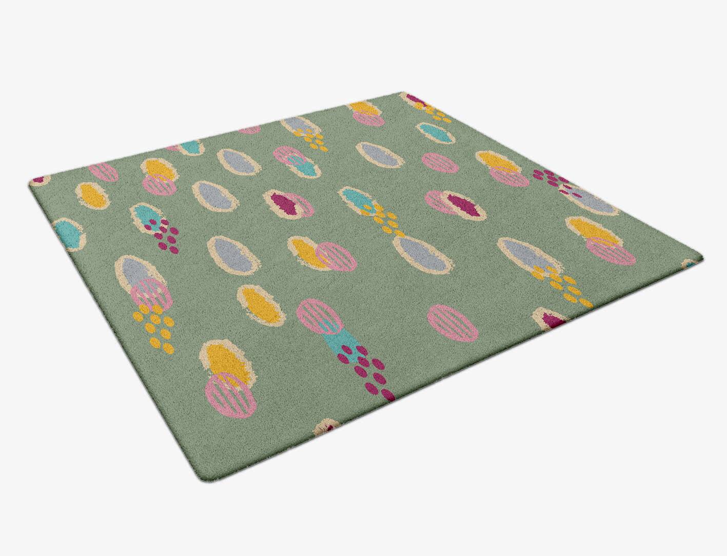Color Prints Kids Square Hand Tufted Pure Wool Custom Rug by Rug Artisan