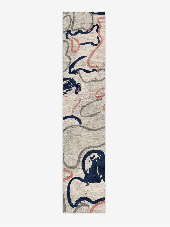 Colorida Abstract Runner Hand Knotted Bamboo Silk Custom Rug by Rug Artisan