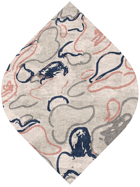 Colorida Abstract Ogee Hand Tufted Bamboo Silk Custom Rug by Rug Artisan