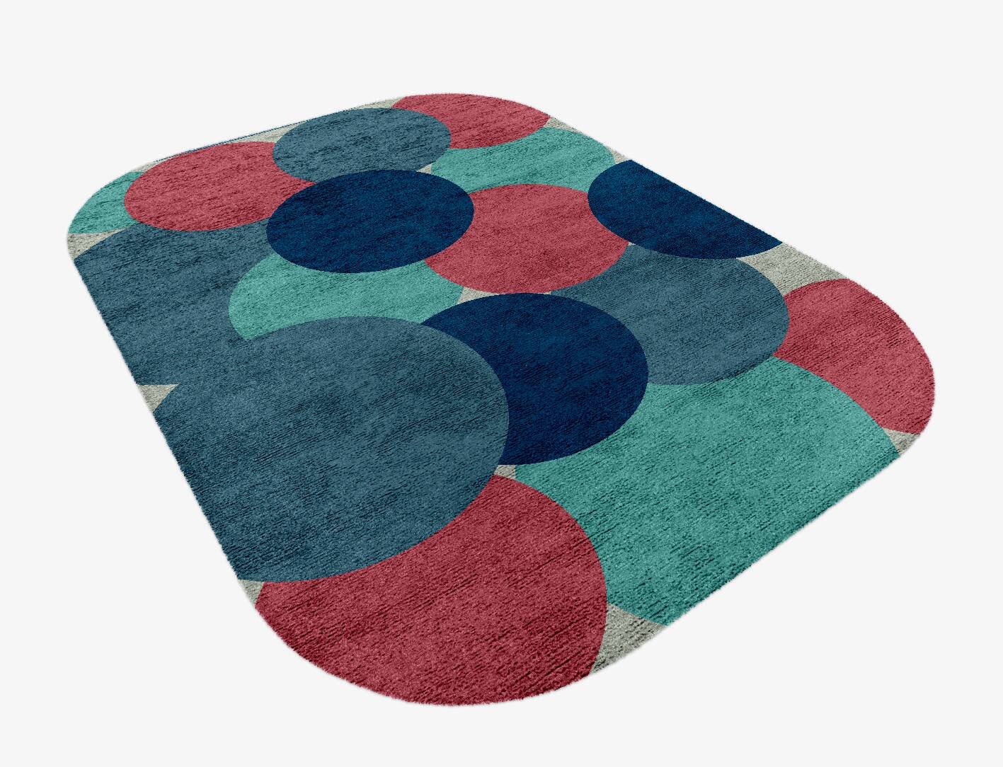 Color bombs Kids Oblong Hand Knotted Bamboo Silk Custom Rug by Rug Artisan