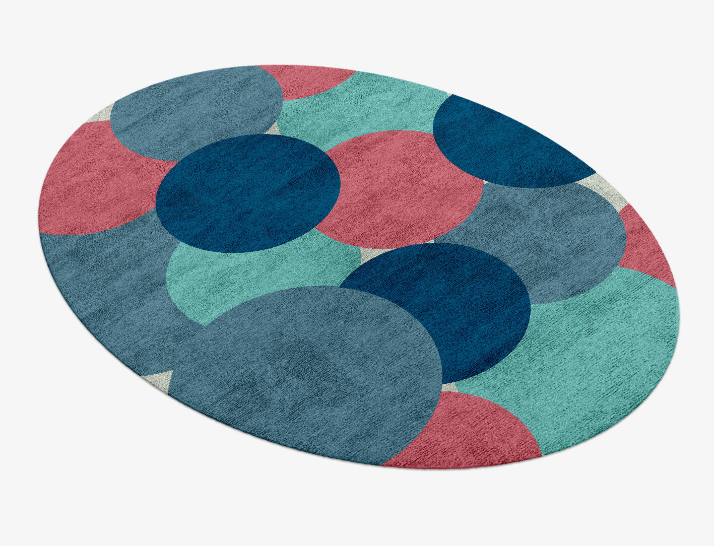 Color bombs Kids Oval Hand Knotted Bamboo Silk Custom Rug by Rug Artisan