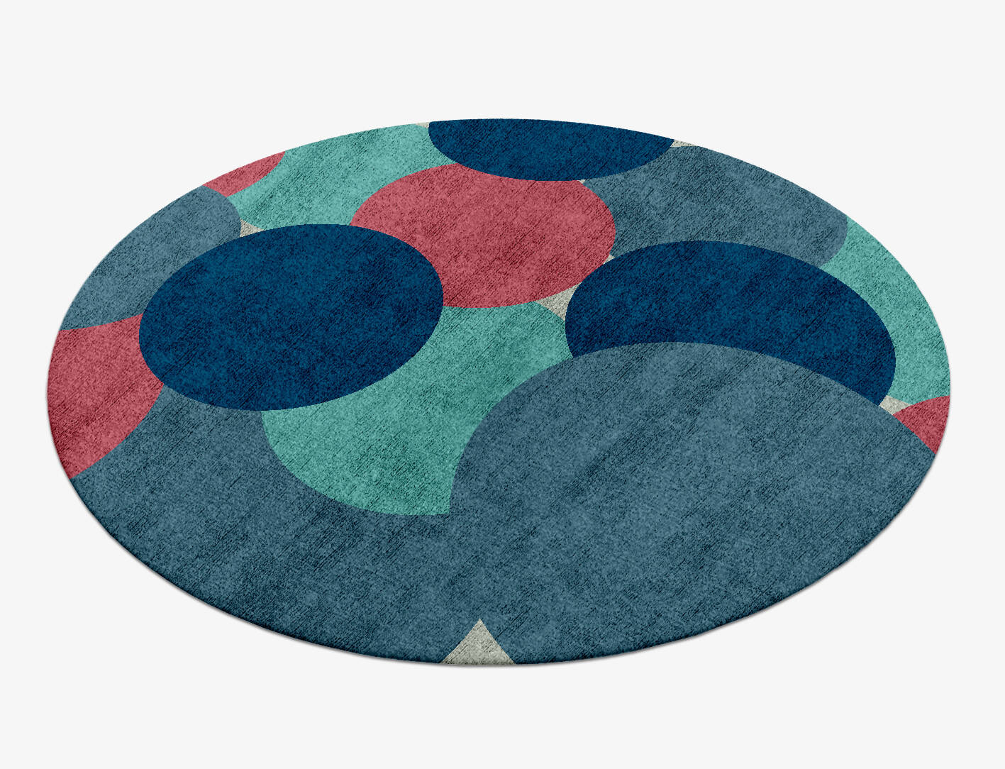 Color bombs Kids Round Hand Knotted Bamboo Silk Custom Rug by Rug Artisan
