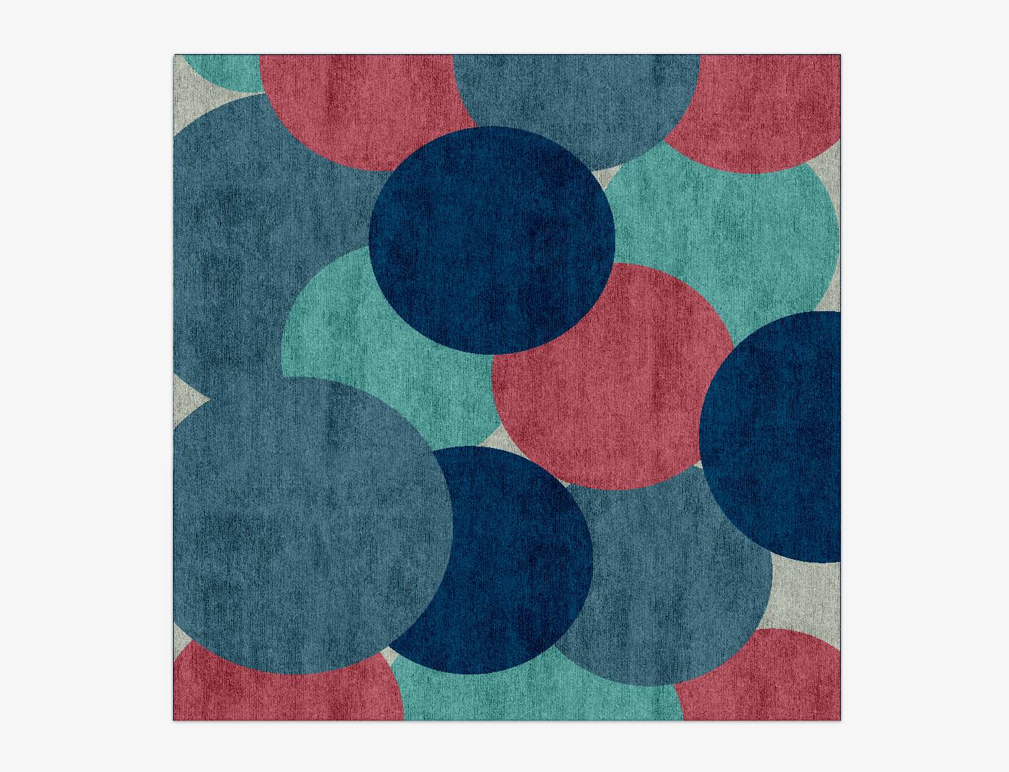 Color bombs Kids Square Hand Knotted Bamboo Silk Custom Rug by Rug Artisan