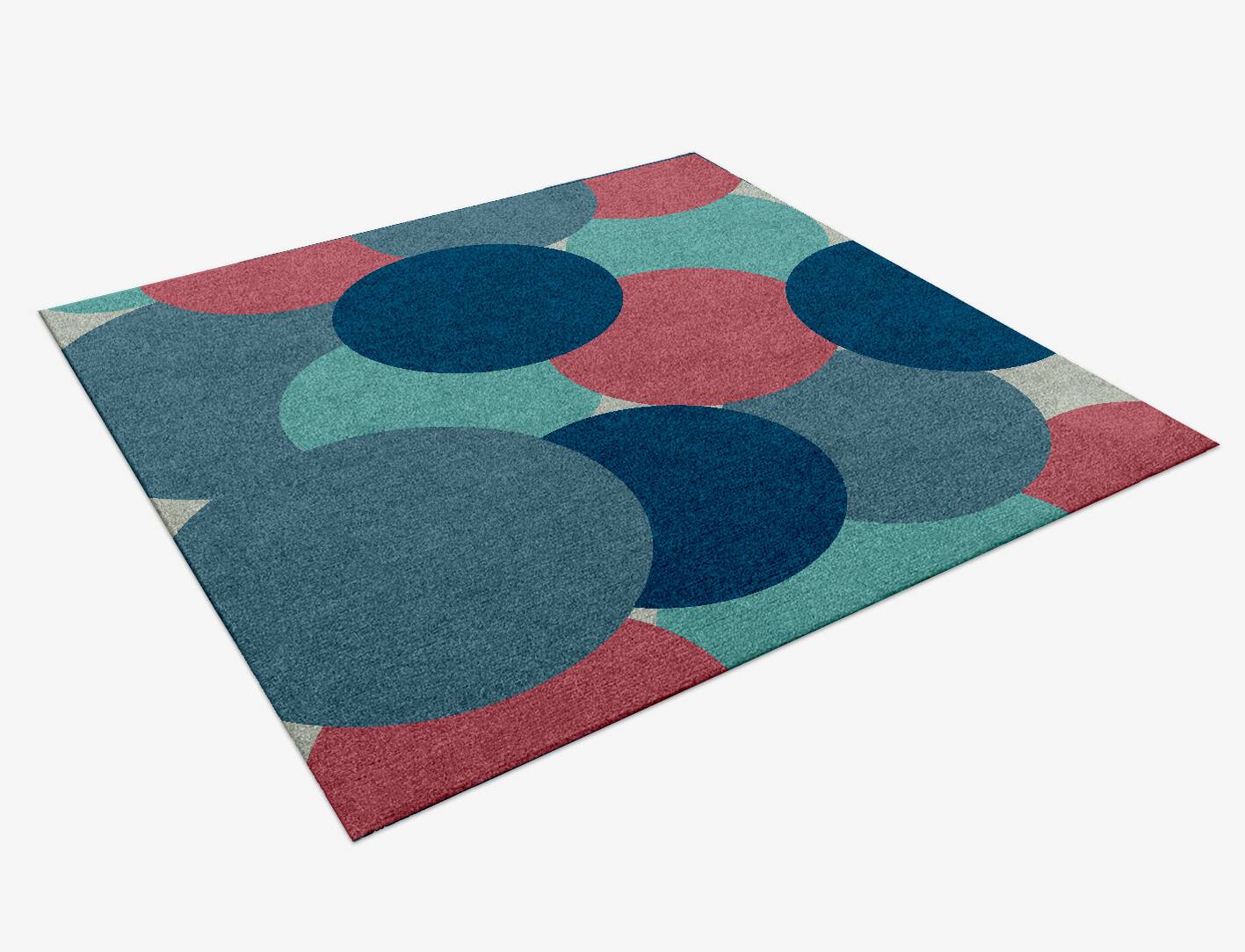 Color bombs Kids Square Hand Knotted Tibetan Wool Custom Rug by Rug Artisan
