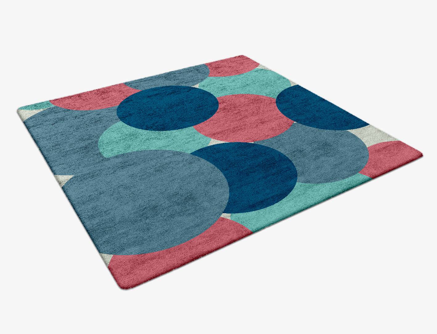 Color bombs Kids Square Hand Tufted Bamboo Silk Custom Rug by Rug Artisan