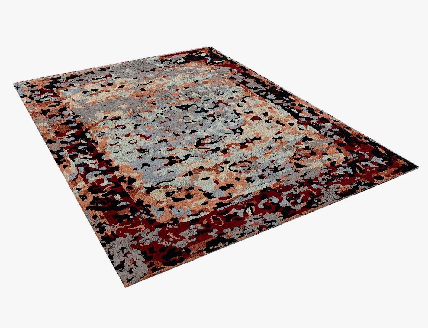Color Less Vintage Rectangle Hand Knotted Bamboo Silk Custom Rug by Rug Artisan
