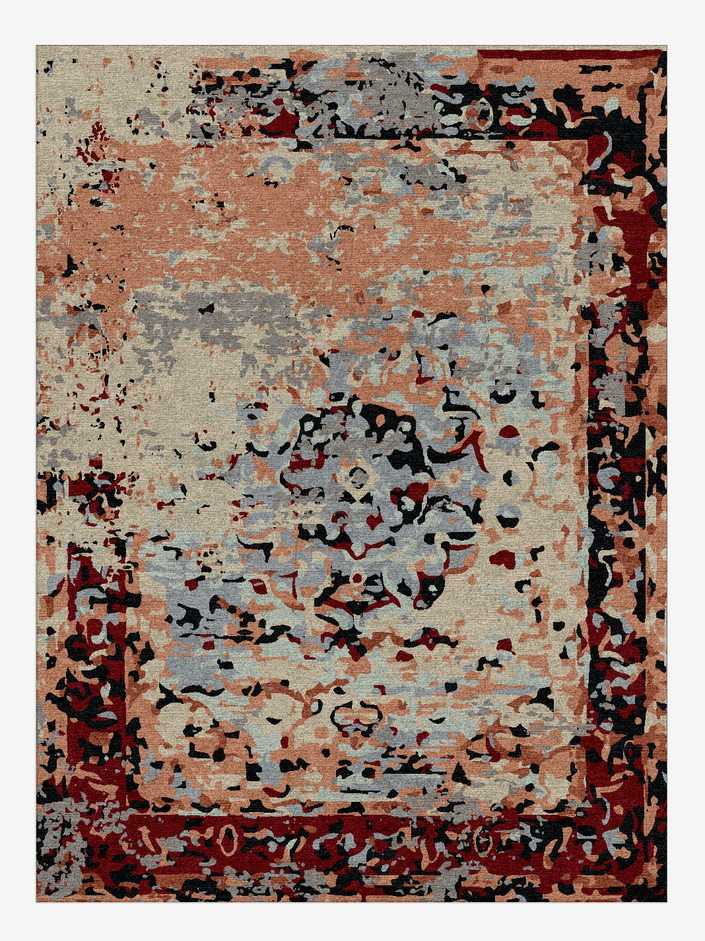 Colour Less Vintage Rectangle Hand Knotted Tibetan Wool Custom Rug by Rug Artisan