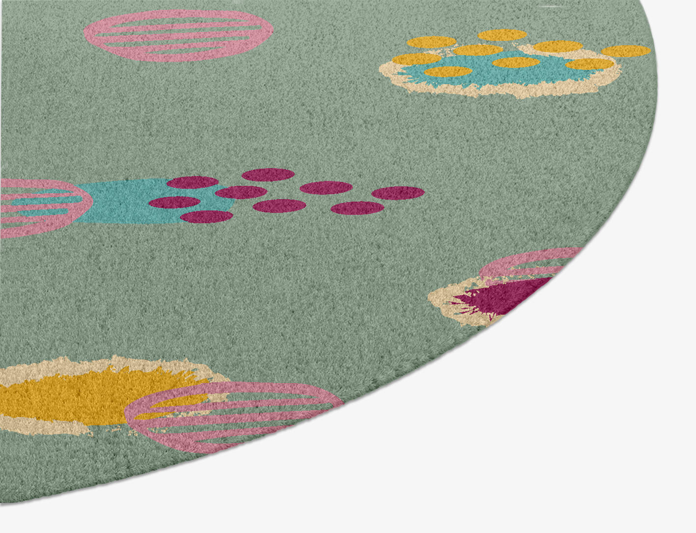 Colour Prints Kids Oval Hand Knotted Tibetan Wool Custom Rug by Rug Artisan