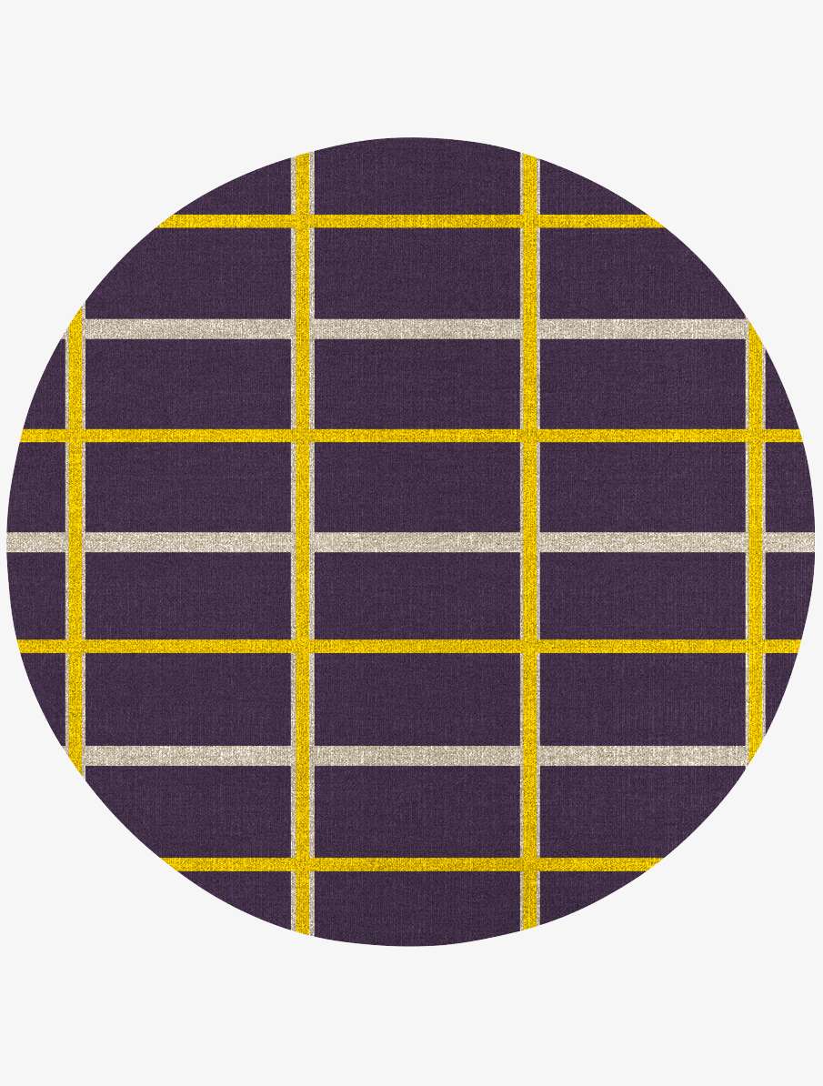 Columbine Geometric Round Flatweave New Zealand Wool Custom Rug by Rug Artisan