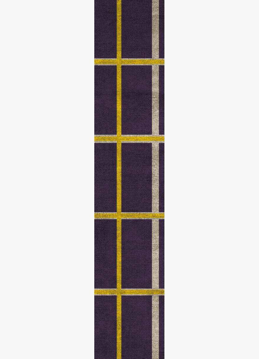 Columbine Geometric Runner Flatweave Bamboo Silk Custom Rug by Rug Artisan