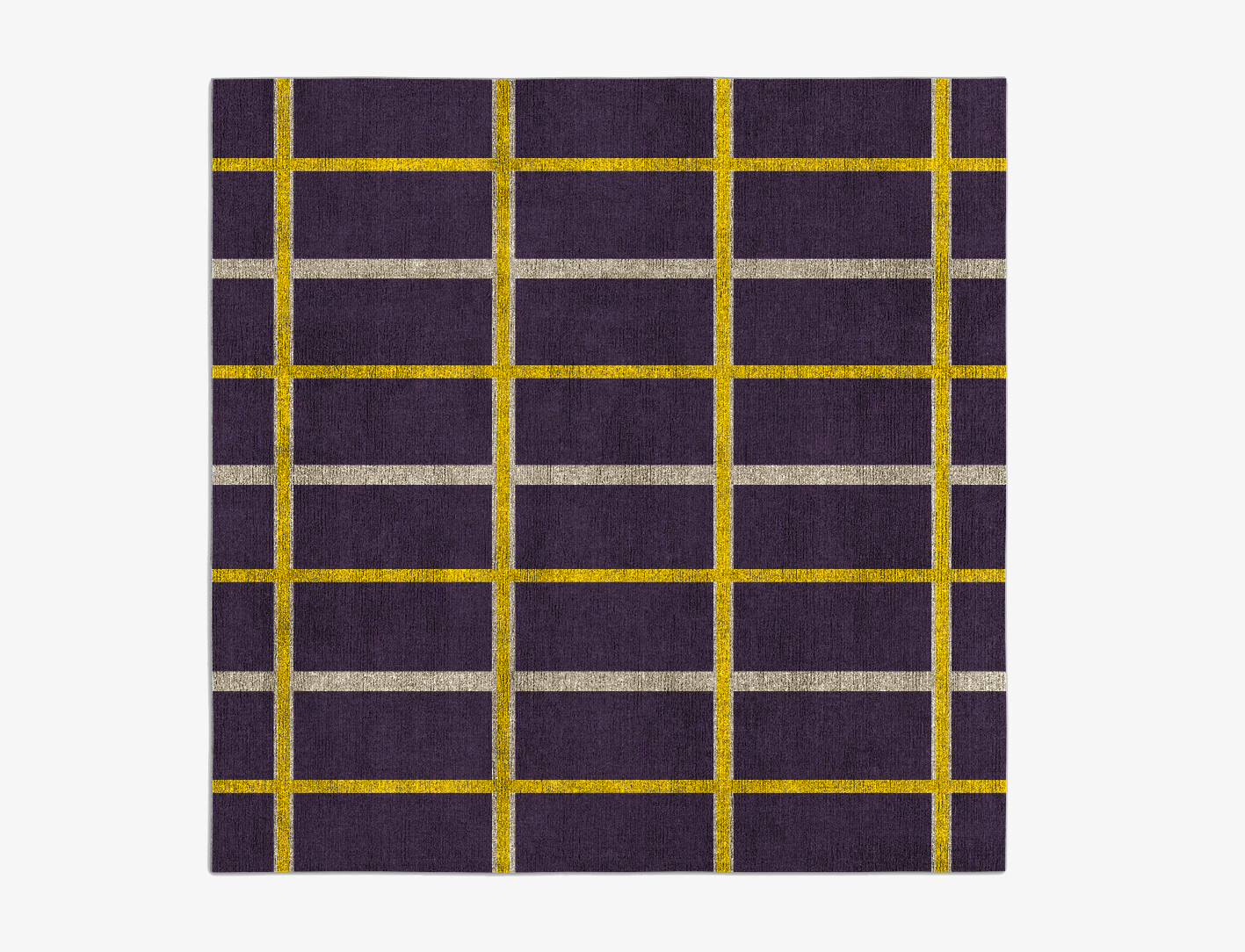 Columbine Geometric Square Flatweave Bamboo Silk Custom Rug by Rug Artisan