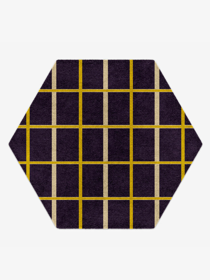 Columbine Geometric Hexagon Hand Knotted Tibetan Wool Custom Rug by Rug Artisan