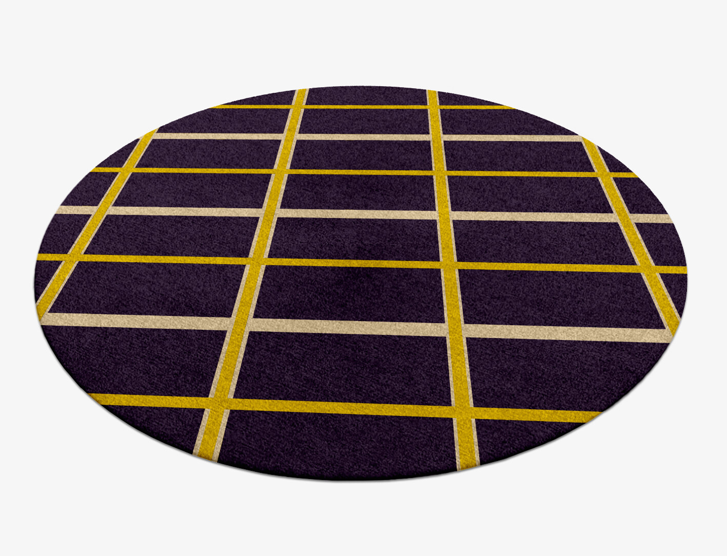 Columbine Geometric Round Hand Knotted Tibetan Wool Custom Rug by Rug Artisan