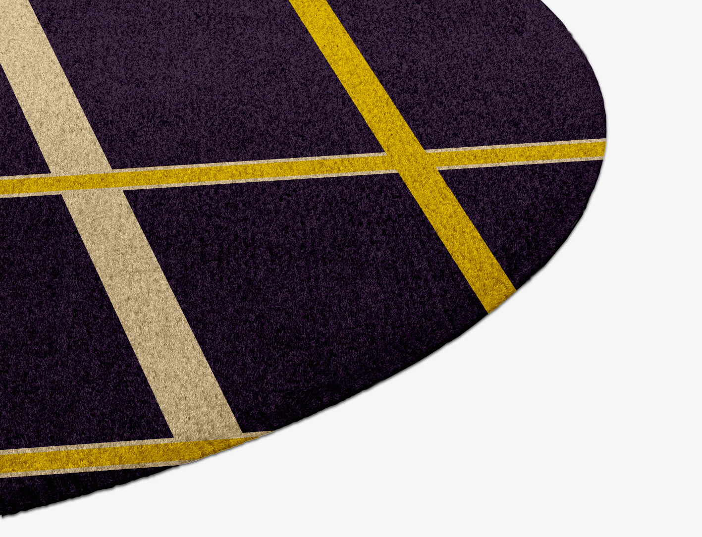 Columbine Geometric Round Hand Knotted Tibetan Wool Custom Rug by Rug Artisan