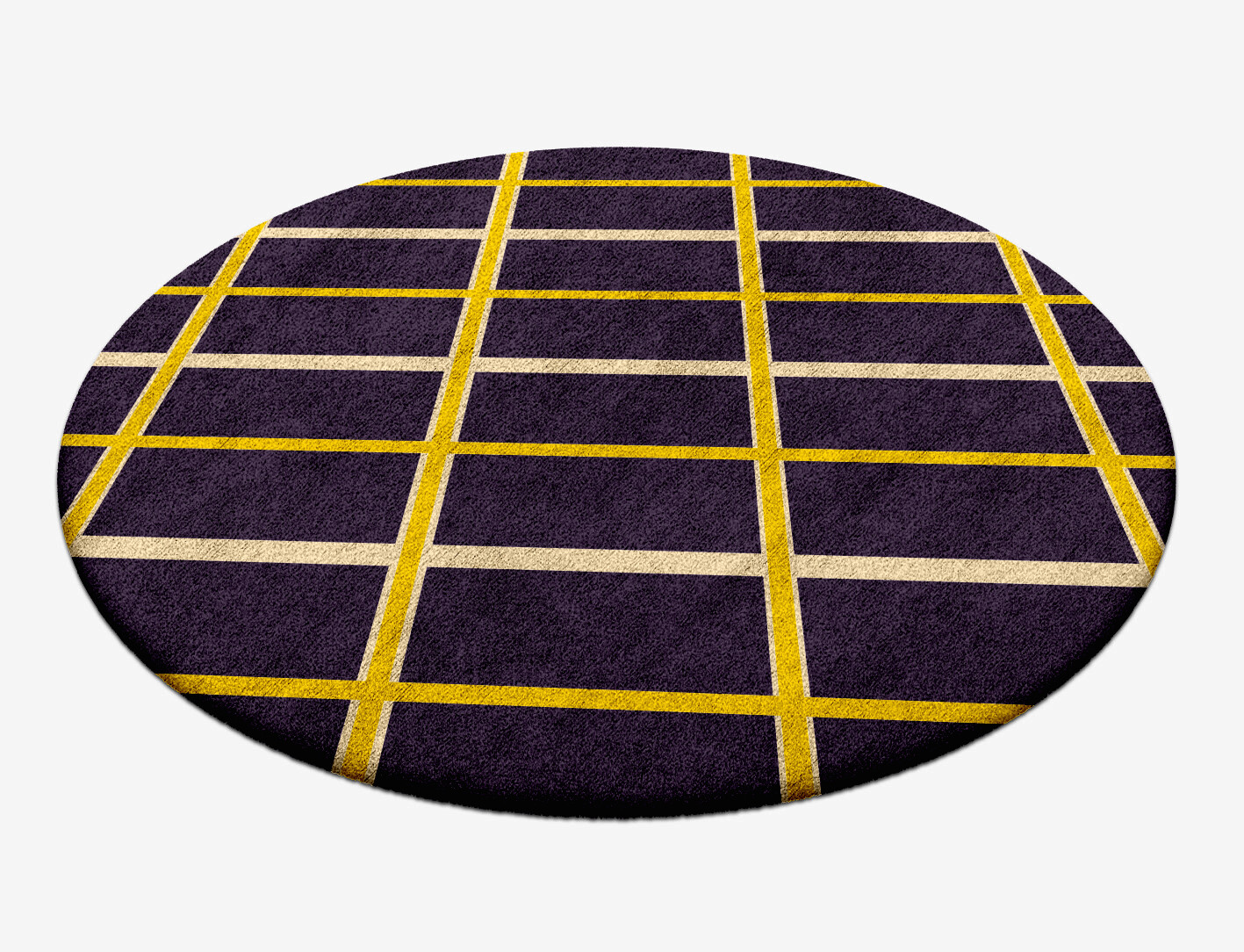 Columbine Geometric Round Hand Tufted Bamboo Silk Custom Rug by Rug Artisan