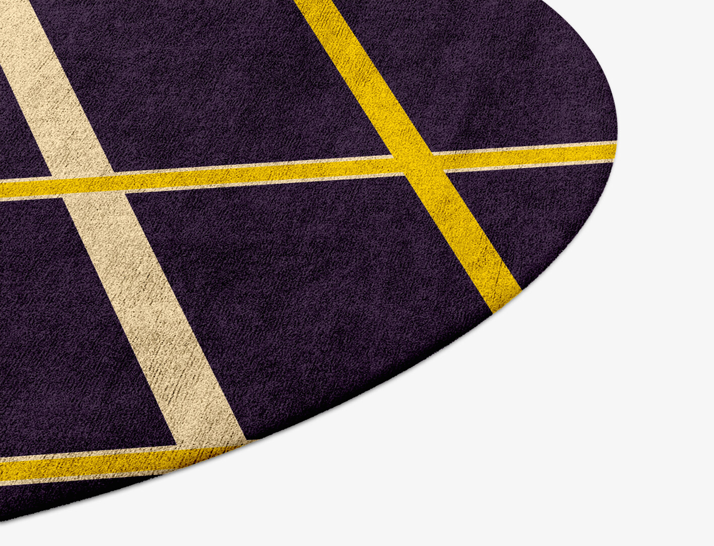 Columbine Geometric Round Hand Tufted Bamboo Silk Custom Rug by Rug Artisan