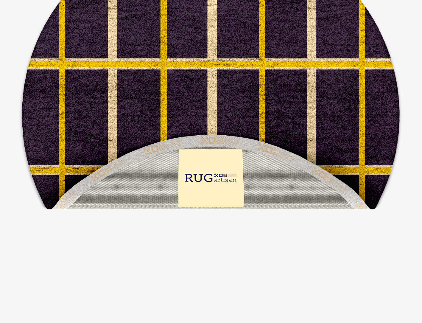 Columbine Geometric Round Hand Tufted Bamboo Silk Custom Rug by Rug Artisan