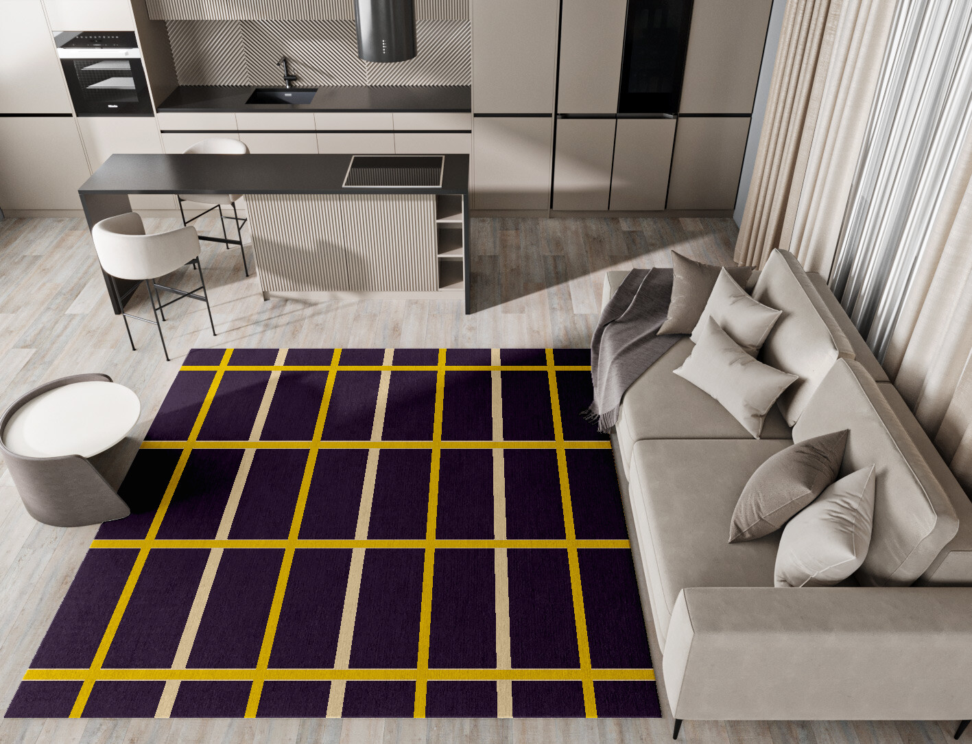 Columbine Geometric Square Hand Tufted Pure Wool Custom Rug by Rug Artisan