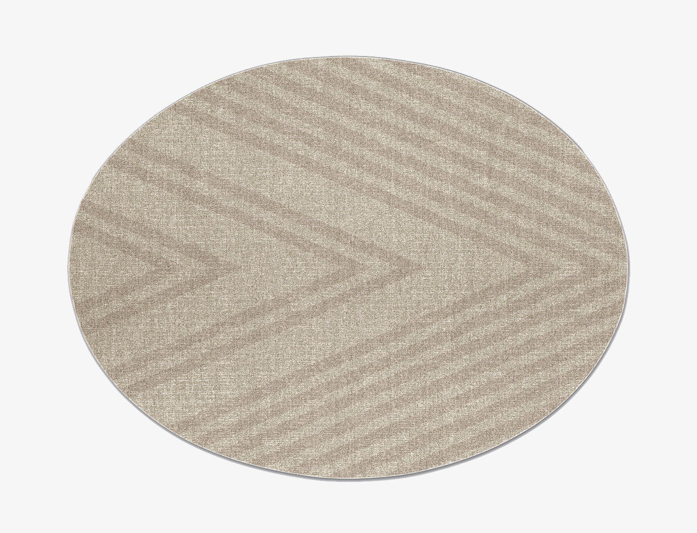 Comethru Minimalist Oval Flatweave New Zealand Wool Custom Rug by Rug Artisan