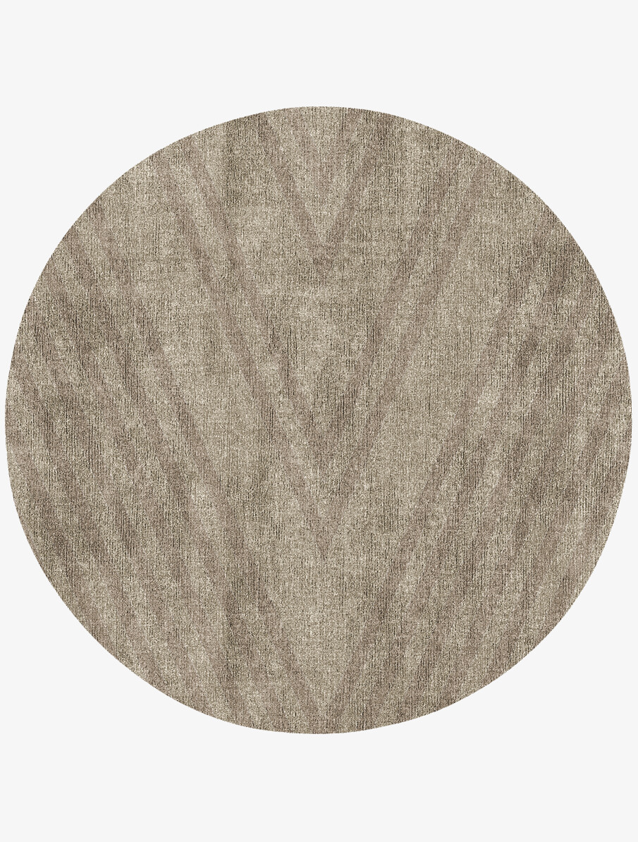 Comethru Minimalist Round Flatweave Bamboo Silk Custom Rug by Rug Artisan