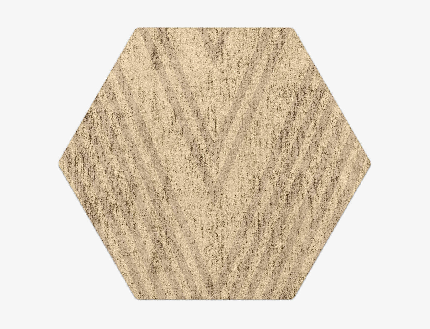 Comethru Minimalist Hexagon Hand Tufted Bamboo Silk Custom Rug by Rug Artisan