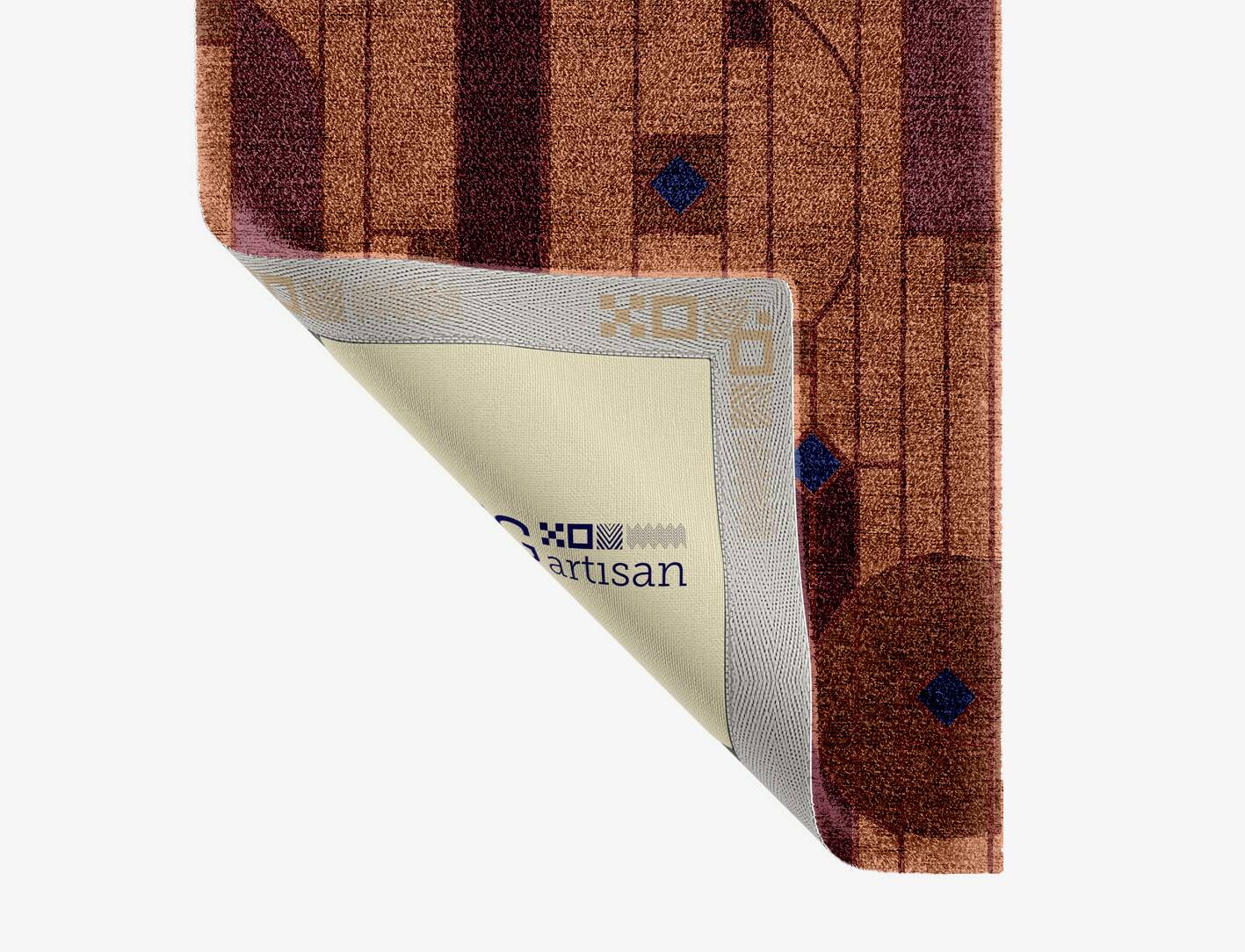 Components Modern Geometrics Runner Hand Knotted Bamboo Silk Custom Rug by Rug Artisan