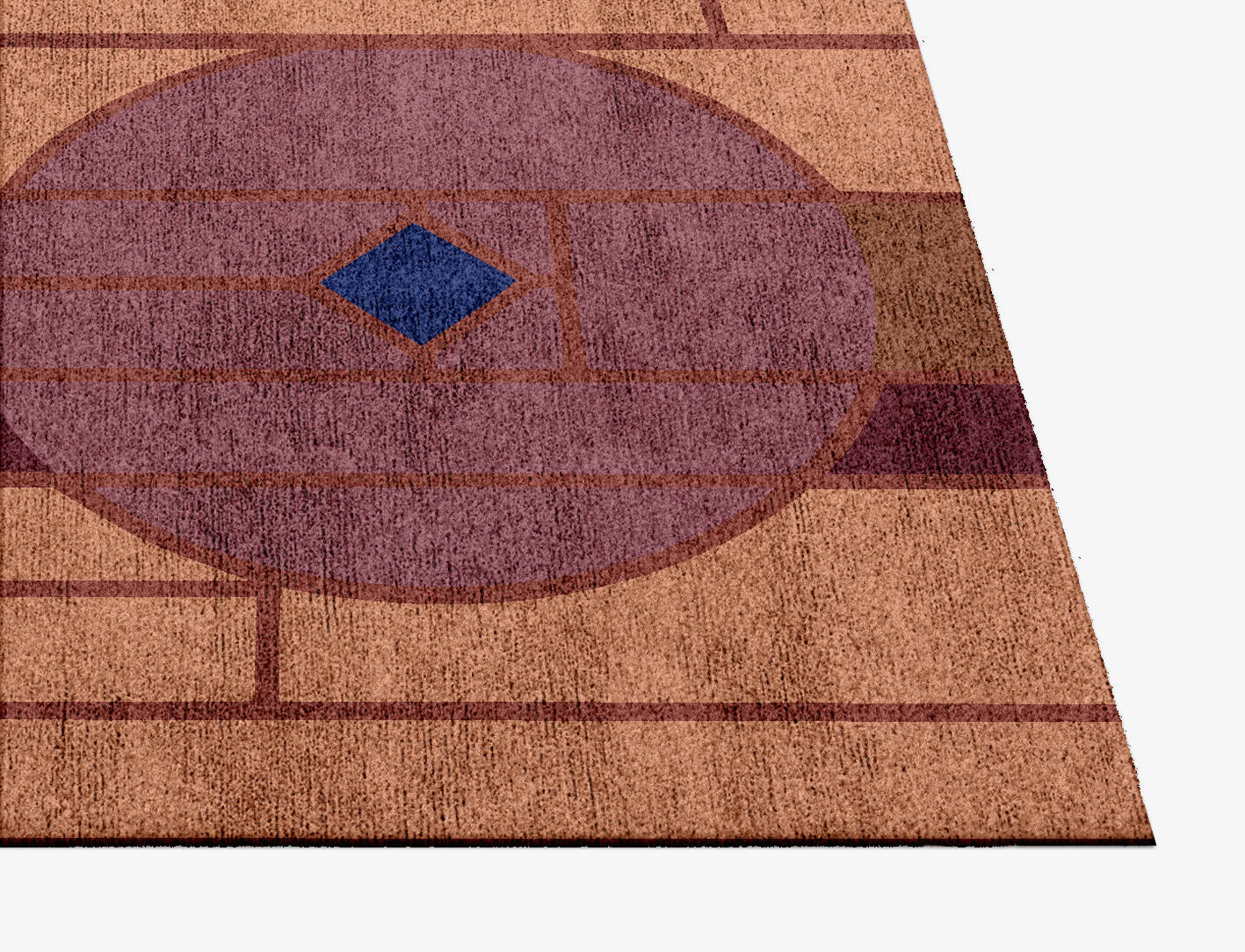 Components Modern Geometrics Square Hand Knotted Bamboo Silk Custom Rug by Rug Artisan