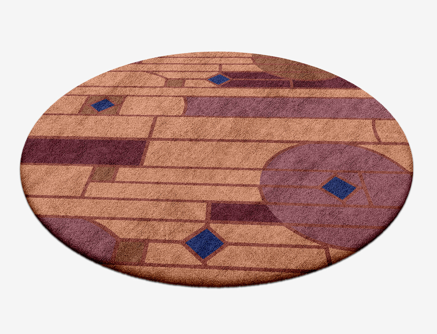 Components Geometric Round Hand Tufted Bamboo Silk Custom Rug by Rug Artisan