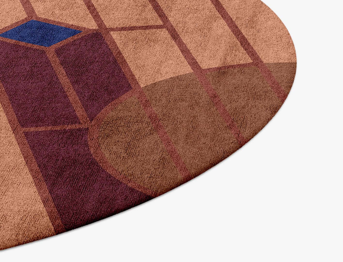 Components Geometric Round Hand Tufted Bamboo Silk Custom Rug by Rug Artisan