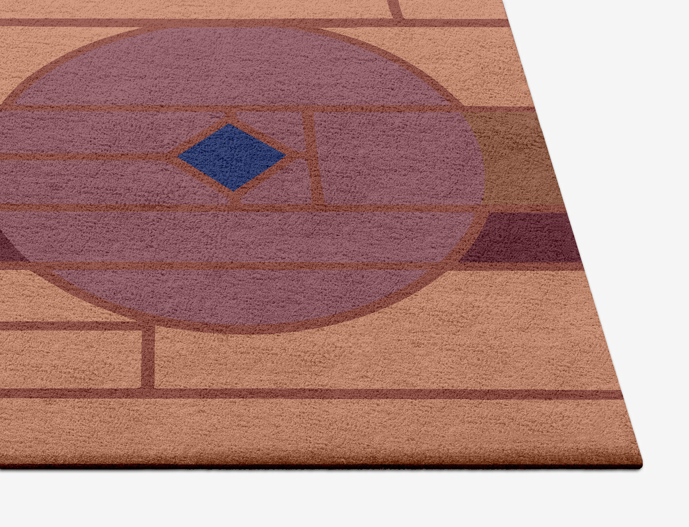 Components Geometric Square Hand Tufted Pure Wool Custom Rug by Rug Artisan
