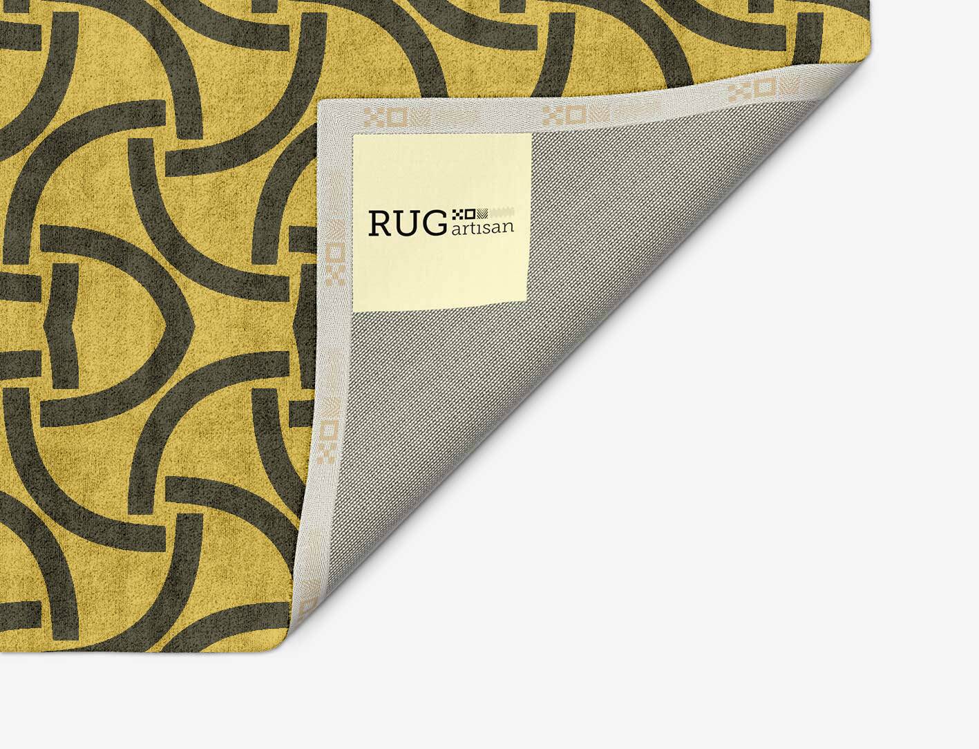Concave Modern Geometrics Arch Hand Tufted Bamboo Silk Custom Rug by Rug Artisan