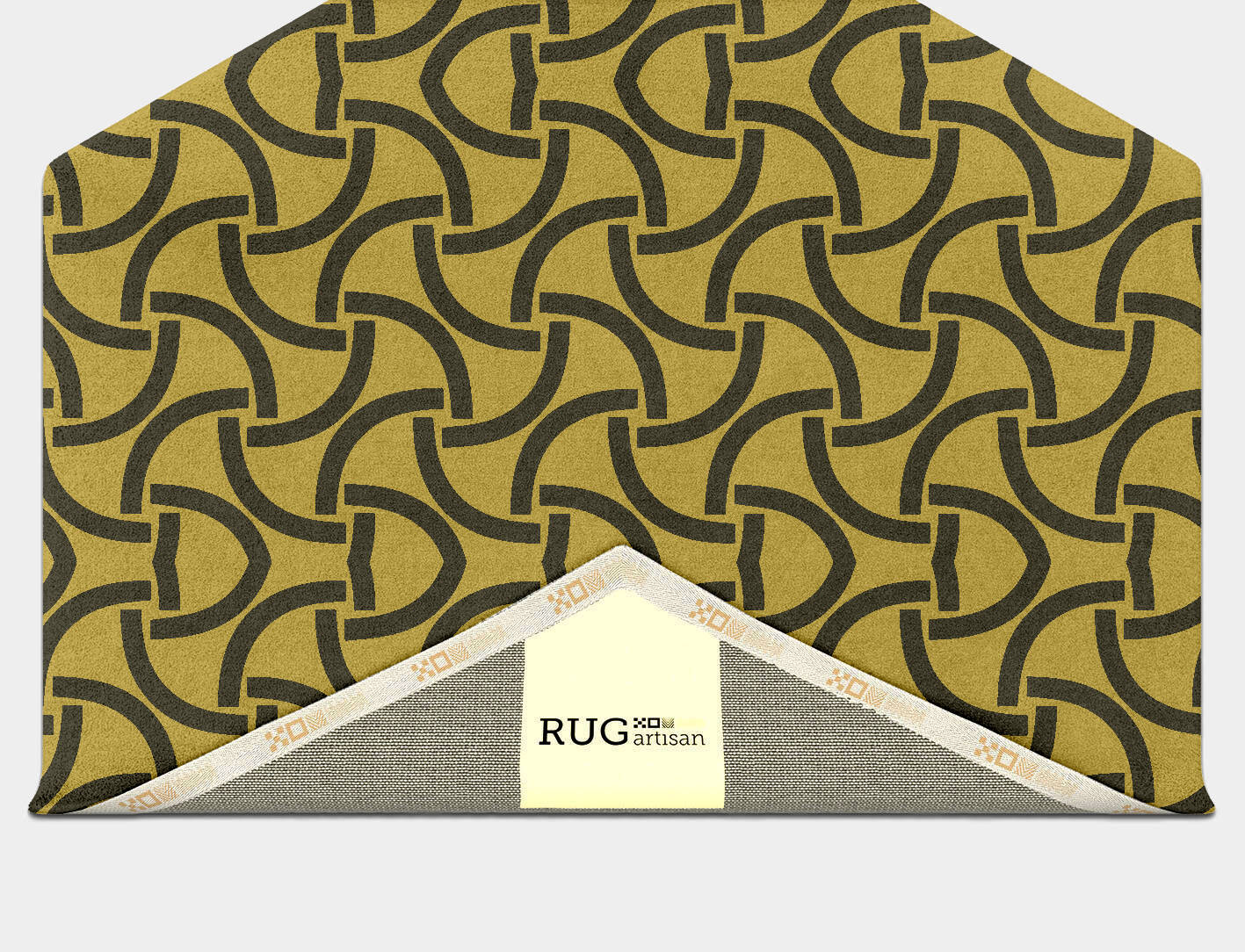 Concave Modern Geometrics Hexagon Hand Tufted Pure Wool Custom Rug by Rug Artisan