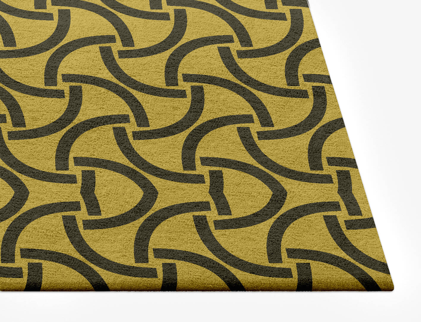 Concave Modern Geometrics Rectangle Hand Tufted Pure Wool Custom Rug by Rug Artisan