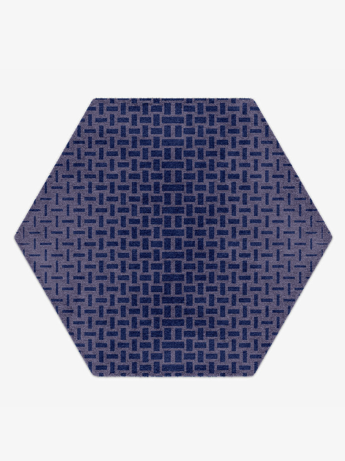 Concentration Modern Geometrics Hexagon Hand Knotted Tibetan Wool Custom Rug by Rug Artisan