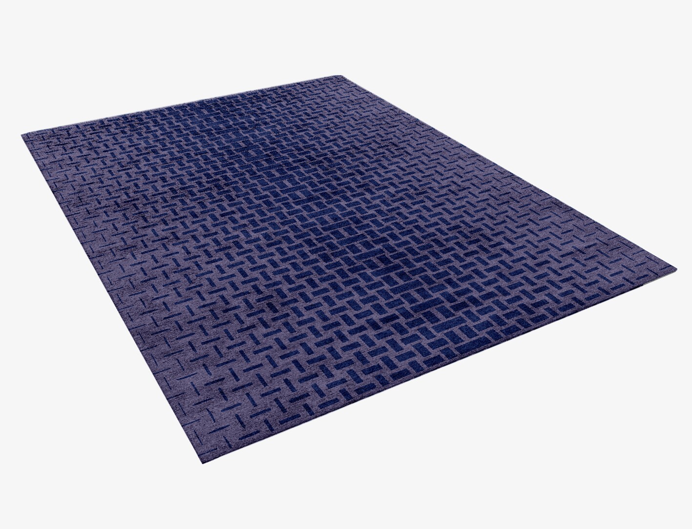 Concentration Geometric Rectangle Hand Knotted Bamboo Silk Custom Rug by Rug Artisan
