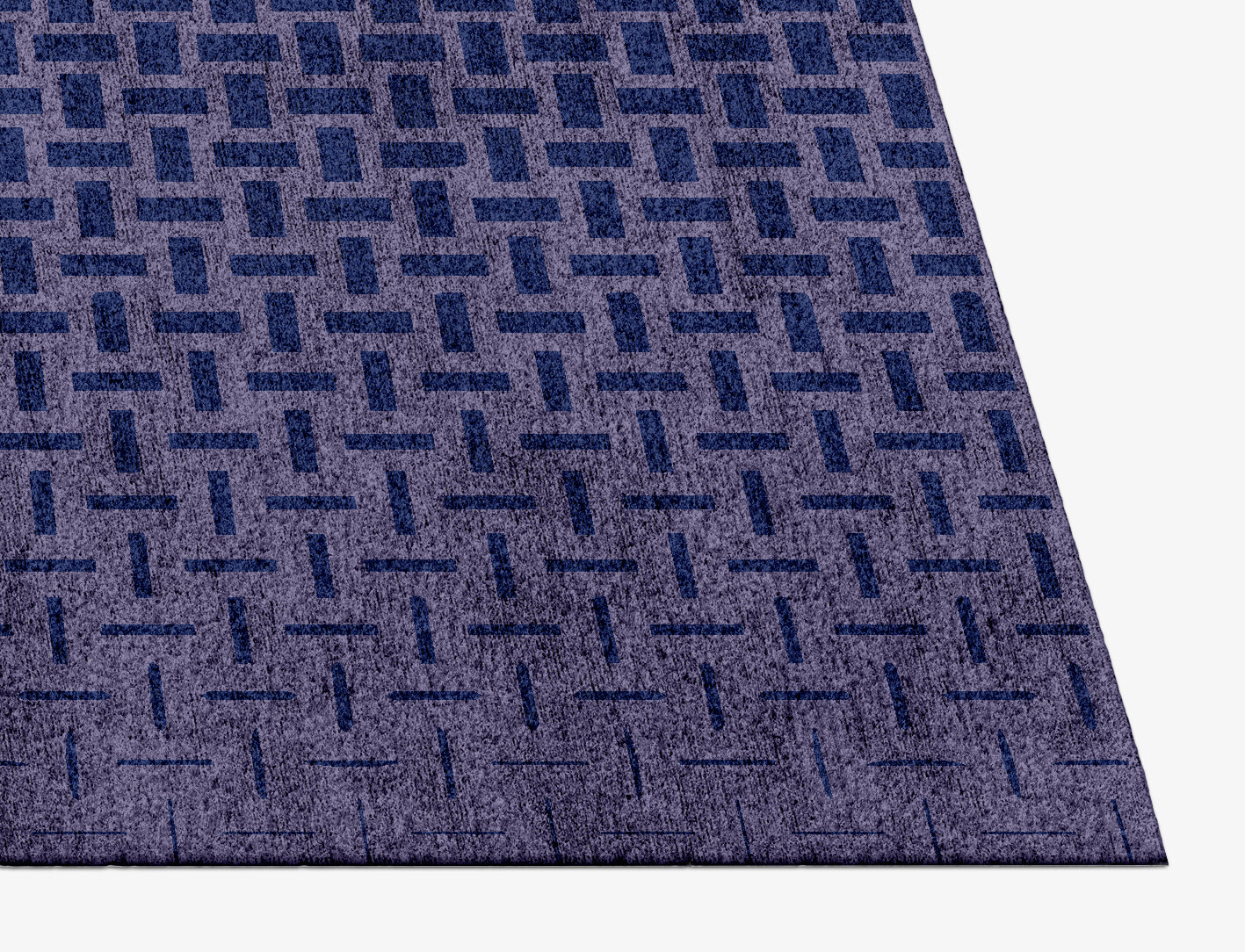 Concentration Geometric Rectangle Hand Knotted Bamboo Silk Custom Rug by Rug Artisan