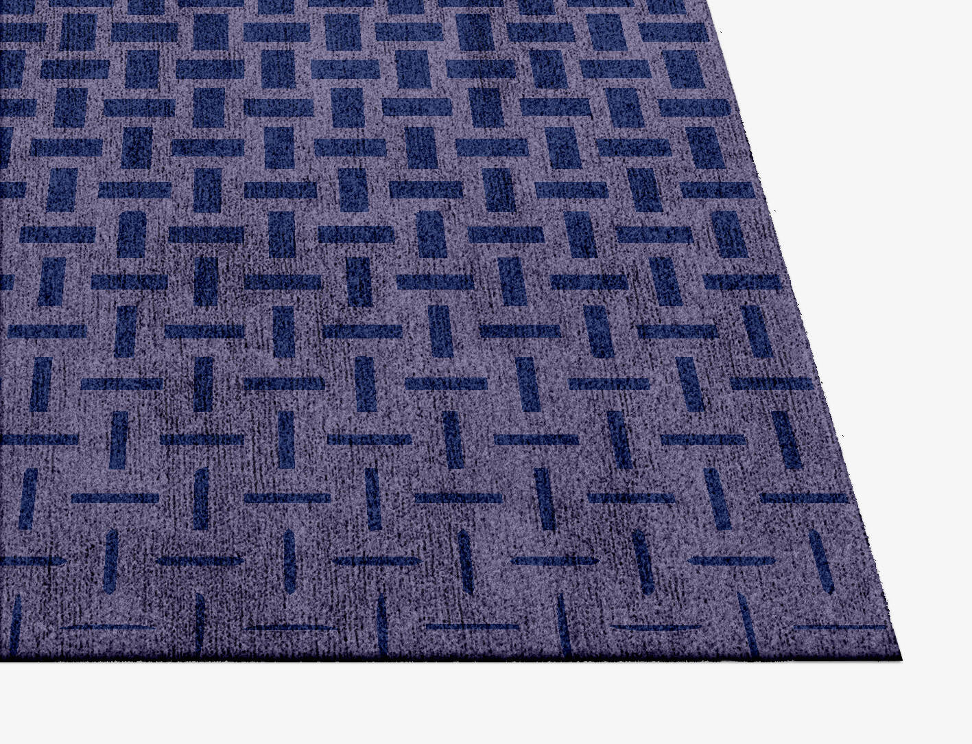 Concentration Modern Geometrics Square Hand Knotted Bamboo Silk Custom Rug by Rug Artisan