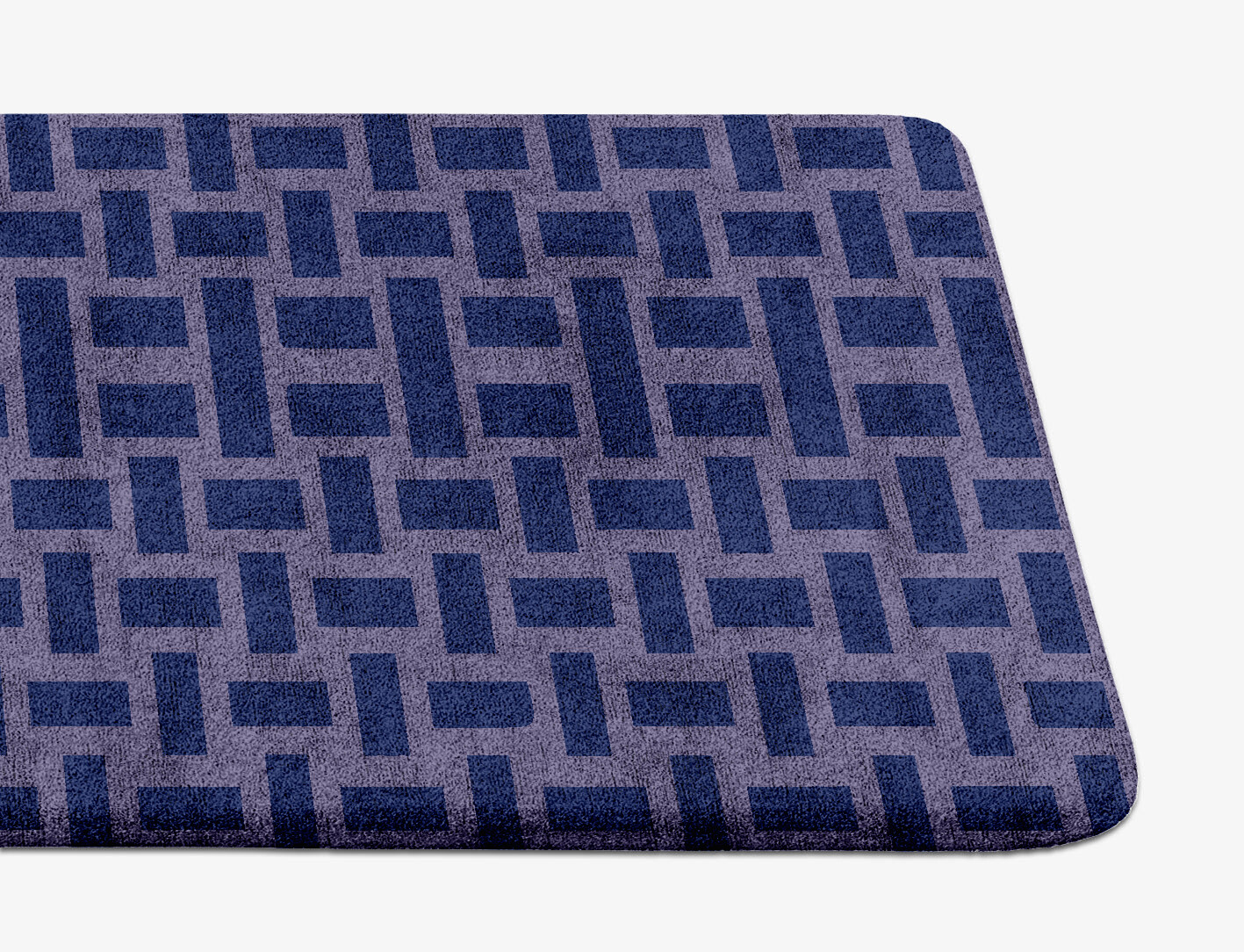 Concentration Geometric Runner Hand Tufted Bamboo Silk Custom Rug by Rug Artisan